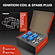 APIC0574 16-Piece Kit Blue Ignition Coil and Iridium Spark Plug Kits