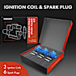 APIC0587 9-Piece Kit Blue Ignition Coil and Iridium Spark Plug Kits