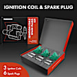 APIC0588 9-Piece Kit Green Ignition Coil and Iridium Spark Plug Kits