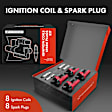 APIC0594 16-Piece Kit Red Ignition Coil and Iridium Spark Plug Kits
