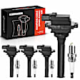 APIC0596 8-Piece Kit Black Ignition Coil and Iridium Spark Plug Kits