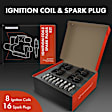 APIC0603 8x Black Ignition Coil & 16x IRIDIUM Spark Plug Kits