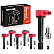 APIC0606 12-Piece Kit Red Ignition Coil and Iridium Spark Plug Kits