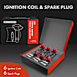 APIC0606 12-Piece Kit Red Ignition Coil and Iridium Spark Plug Kits