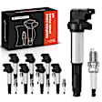 APIC0611 16-Piece Kit Black Ignition Coil and Iridium Spark Plug Kits