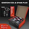 APIC0615 16-Piece Kit Red Ignition Coil and Iridium Spark Plug Kits