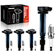 APIC0617 8-Piece Kit Black Ignition Coil and Iridium Spark Plug Kits