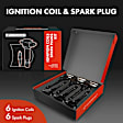 APIC0620 12-Piece Kit Black Ignition Coil and Iridium Spark Plug Kits