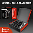 APIC0623 8-Piece Kit Black Ignition Coil and Iridium and Platinum Spark Plug Kits