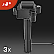 APIC0632 3x Black Ignition Coil & 6x IRIDIUM Spark Plug Kits