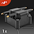 APIC0635 1x Black Ignition Coil & 4x IRIDIUM Spark Plug Kits