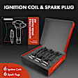 APIC0637 12-Piece Kit Black Ignition Coil and Iridium Spark Plug Kits