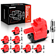 APIC0640 16-Piece Kit Red Ignition Coil and Iridium Spark Plug Kits