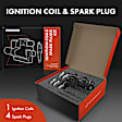 APIC0649 1x Black Ignition Coil & 4x IRIDIUM Spark Plug Kits