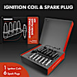 APIC0657 1x Black Ignition Coil & 6x IRIDIUM Spark Plug Kits