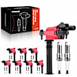 APIC0659 8x Red Ignition Coil & 16x IRIDIUM Spark Plug Kits