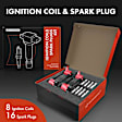 APIC0659 8x Red Ignition Coil & 16x IRIDIUM Spark Plug Kits