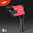 APIC0659 8x Red Ignition Coil & 16x IRIDIUM Spark Plug Kits