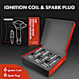 APIC0662 12-Piece Kit Black Ignition Coil and Iridium Spark Plug Kits