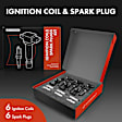 APIC0663 12-Piece Kit Black Ignition Coil and Iridium Spark Plug Kits
