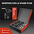 APIC0666 8-Piece Kit Black Ignition Coil and Iridium Spark Plug Kits