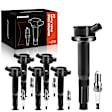 APIC0668 6x Black Ignition Coil & IRIDIUM Spark Plug Kits