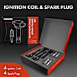 APIC0675 8-Piece Kit Black Ignition Coil and Iridium Spark Plug Kits
