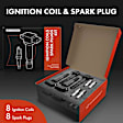 APIC0677 16-Piece Kit Black Ignition Coil and Iridium Spark Plug Kits
