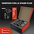 APIC0678 16-Piece Kit Black Ignition Coil and Iridium Spark Plug Kits