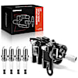 APIC0679 1x Black Ignition Coil & 4x IRIDIUM Spark Plug Kits
