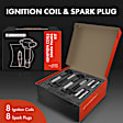 APIC0684 8x Black Ignition Coil & IRIDIUM Spark Plug Kits