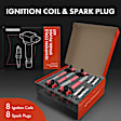 APIC0686 16-Piece Kit Red Ignition Coil and Iridium Spark Plug Kits