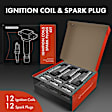 APIC0693 24-Piece Kit Black Ignition Coil and Iridium Spark Plug Kits