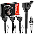 APIC0695 8-Piece Kit Black Ignition Coil and Iridium Spark Plug Kits