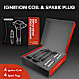 APIC0696 4x Black Ignition Coil & IRIDIUM Spark Plug Kits