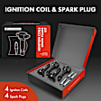 APIC0699 8-Piece Kit Black Ignition Coil and Iridium Spark Plug Kits