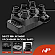 APIC0702 1x Black Ignition Coil & 6x IRIDIUM Spark Plug Kits