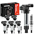 APIC0703 12-Piece Kit Black Ignition Coil and Iridium Spark Plug Kits