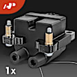 APIC0705 1x Black Ignition Coil & 4x IRIDIUM Spark Plug Kits