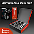 APIC0706 8-Piece Kit Black Ignition Coil and Iridium Spark Plug Kits