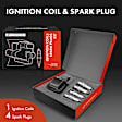APIC0747 1 Pc Ignition Coil & 4 Pcs IRIDIUM Spark Plug