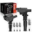 APIC0766 2 Pcs Ignition Coil & 4 Pcs IRIDIUM Spark Plug Kits