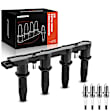 APIC0769 1 Pc Ignition Coil & 4 Pcs IRIDIUM Spark Plug Kits