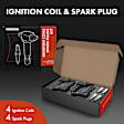APIC0836PG 4x Ignition Coil & IRIDIUM Spark Plug Kits