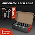 APIC0837PG 12-Piece Kit Ignition Coil and Iridium Spark Plug Kits