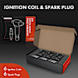 APIC0845PG 12-Piece Kit Ignition Coil and Iridium Spark Plug Kits