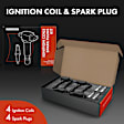 APIC0853PG 4x Ignition Coil & IRIDIUM Spark Plug Kits