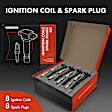 APIC0866 8 Pcs Ignition Coil & 16 Pcs IRIDIUM Spark Plug