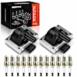 APIC0895 2 Pcs Ignition Coil & 12 Pcs IRIDIUM & Platinum Spark Plug Kit
