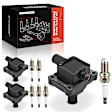 APIC0896 3 Pcs Ignition Coil & 6 Pcs IRIDIUM Spark Plug Kit